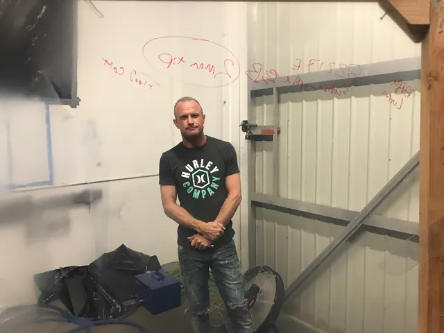 Charlie in the warehouse.