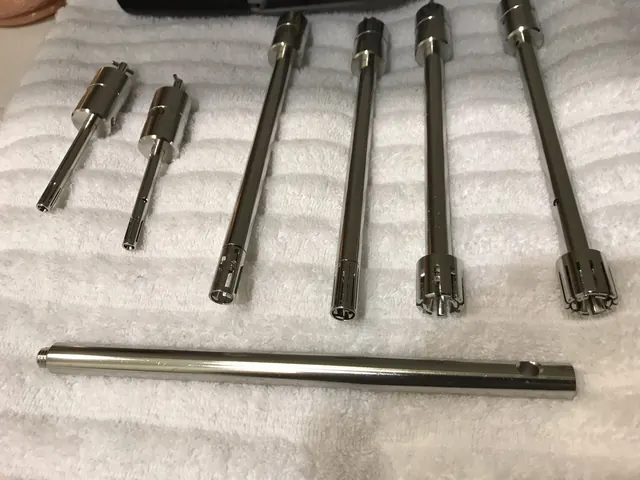 Spray tooling laid out for cleaning.