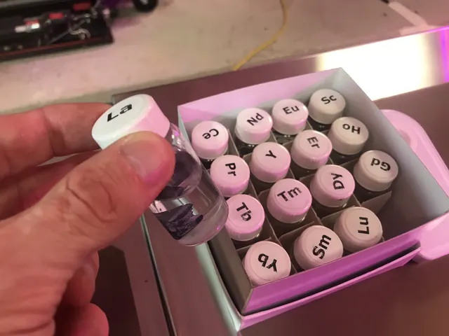 Sample vials, numbered.