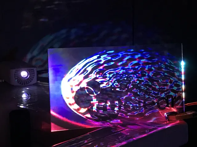 Night projection on film.