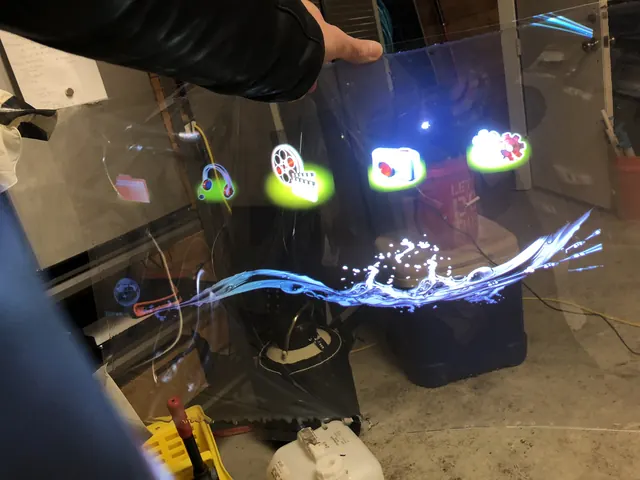 Animated characters on a transparent sheet in the lab.