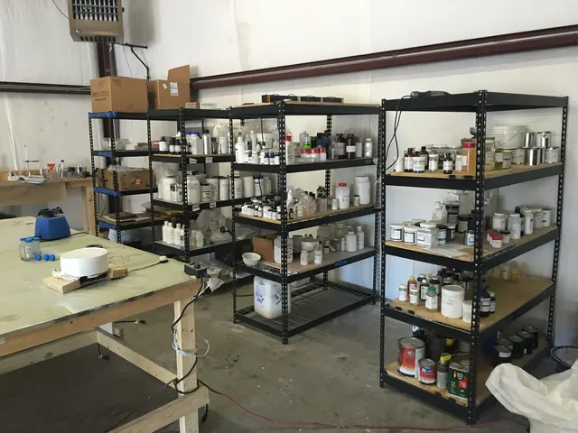 The shelf: every formulation, labelled, kept.
