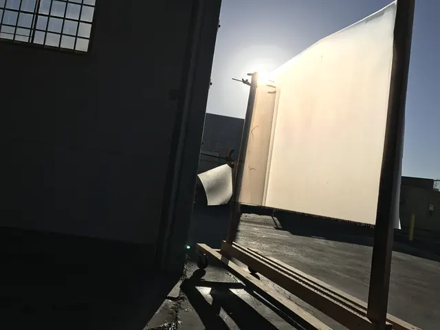 A coated panel in direct sun.